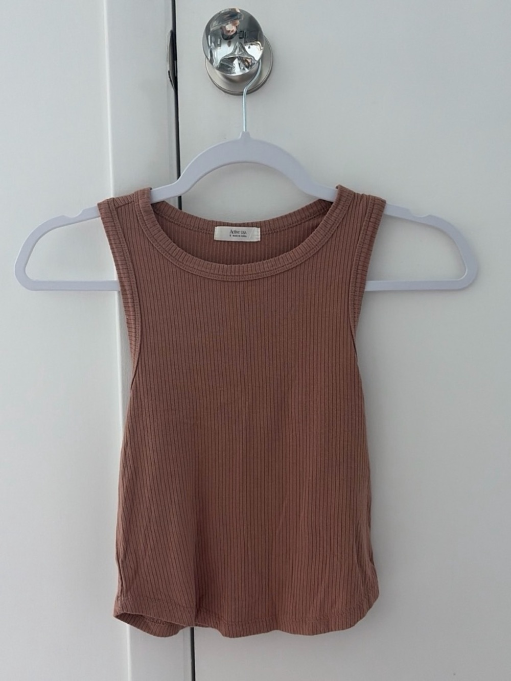 Amber Ribbed Tank Top - Dusty Rose